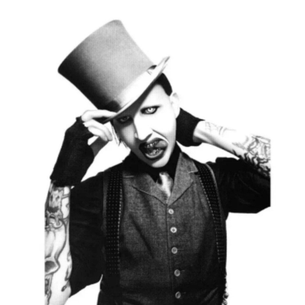 Marilyn Manson 12"x16" Canvas Print